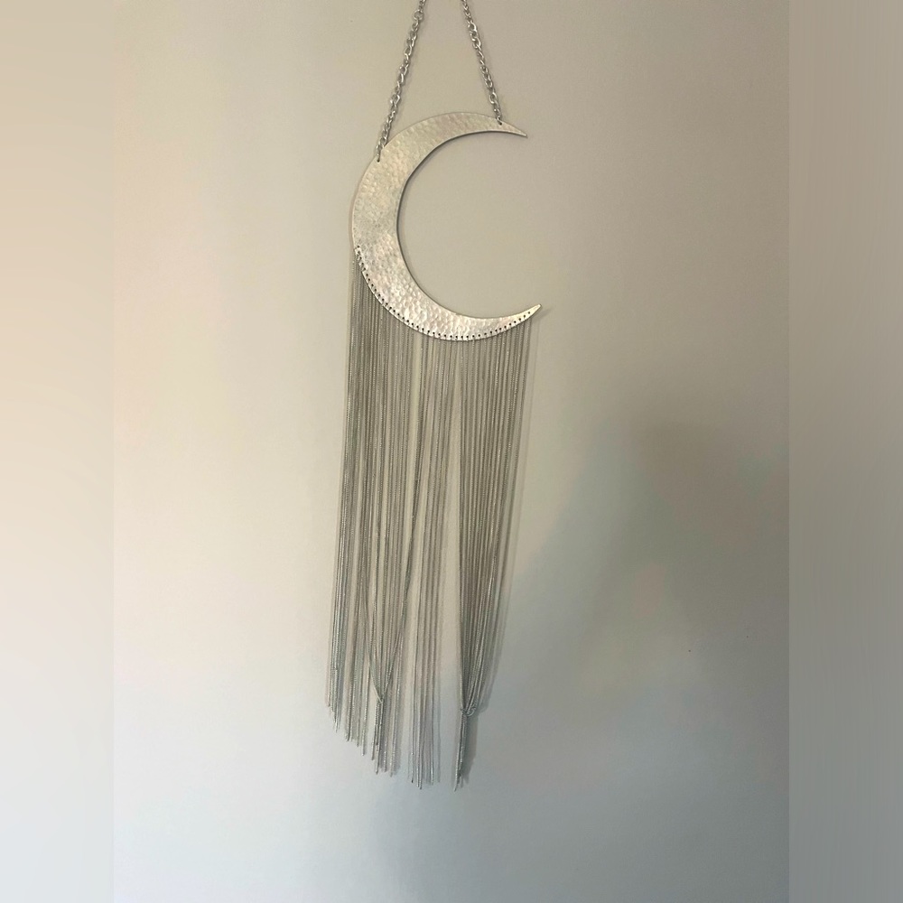 Metal crescent moon dreamcatcher